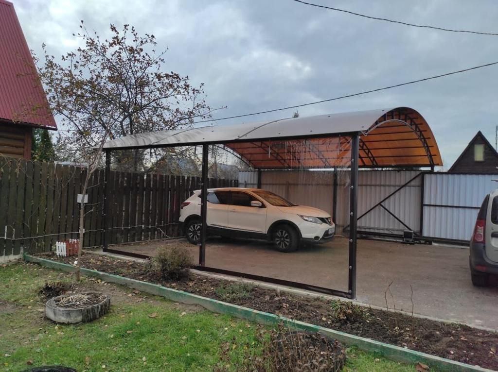 Прозрачные шторы ПВХ для навеса под автомобиль в Новосиле